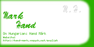 mark hand business card